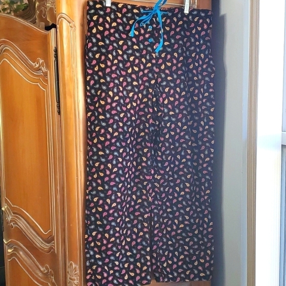 VERA BRADLEY, Cordery lounge pants. Paisley print, tie and elastic waist. Sz m - Picture 1 of 6